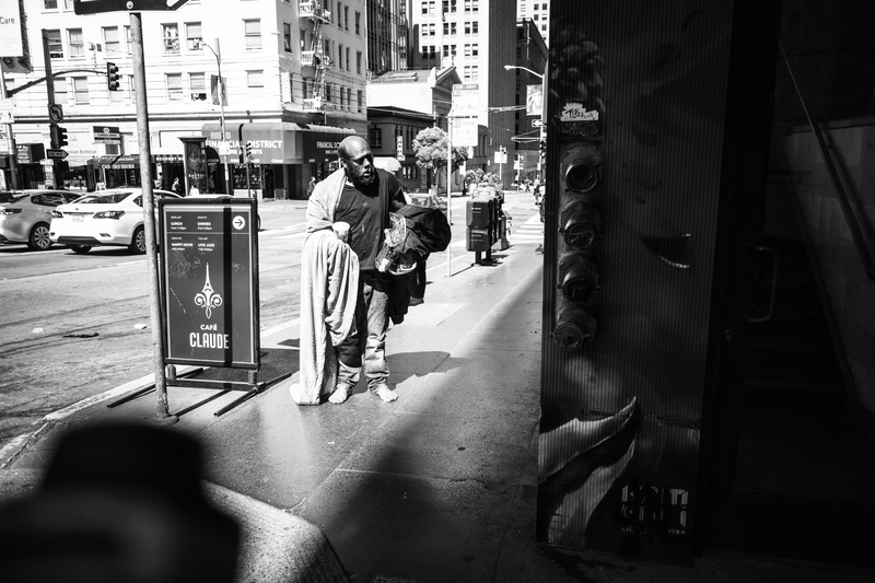 Urban Solitude in Monochrome