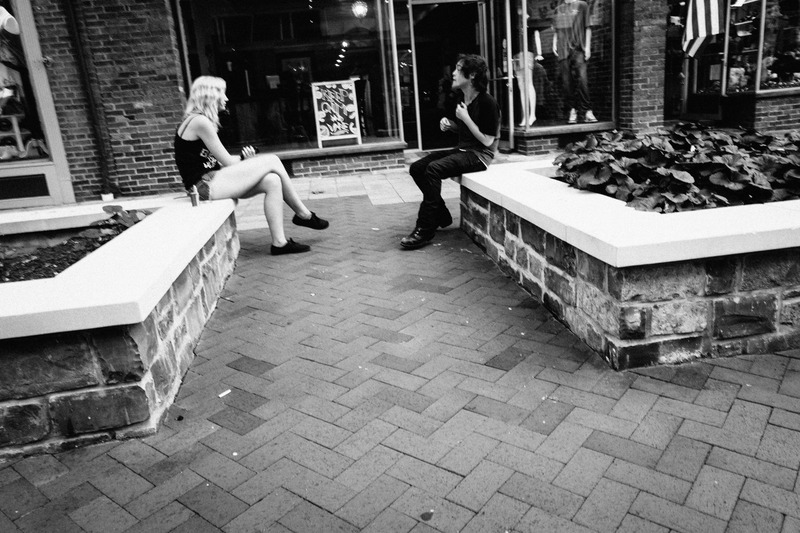 Casual Conversation in Monochrome