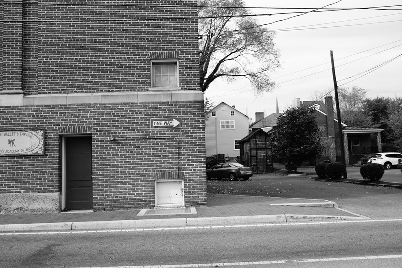 Urban Intersection in Monochrome