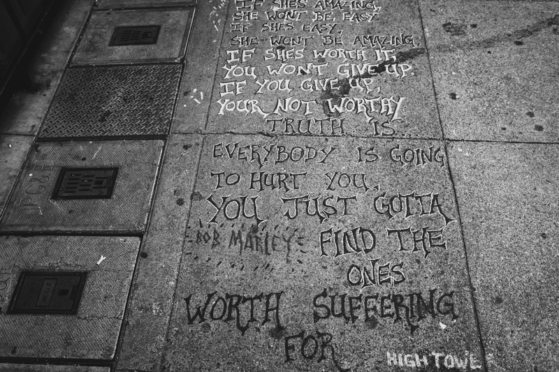 Words on the Sidewalk