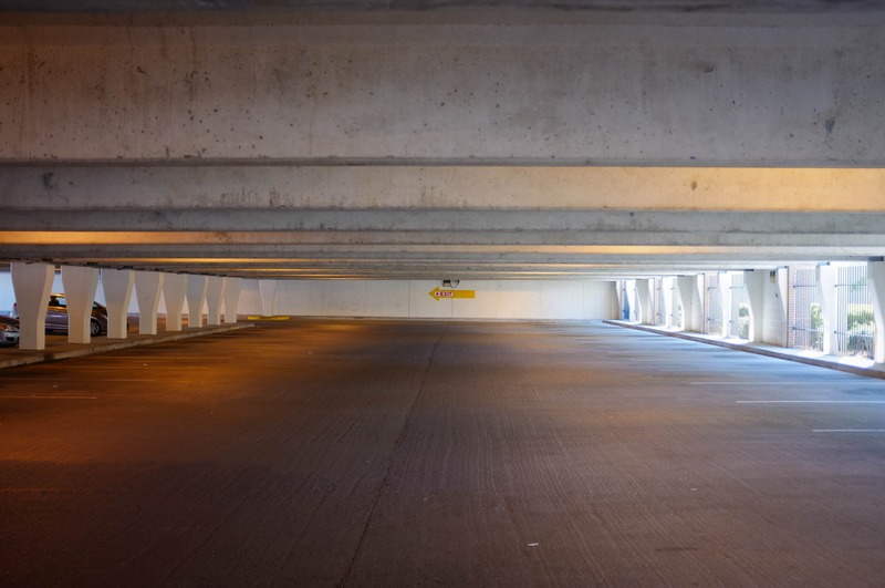 Concrete Shadows in a Parking Lot