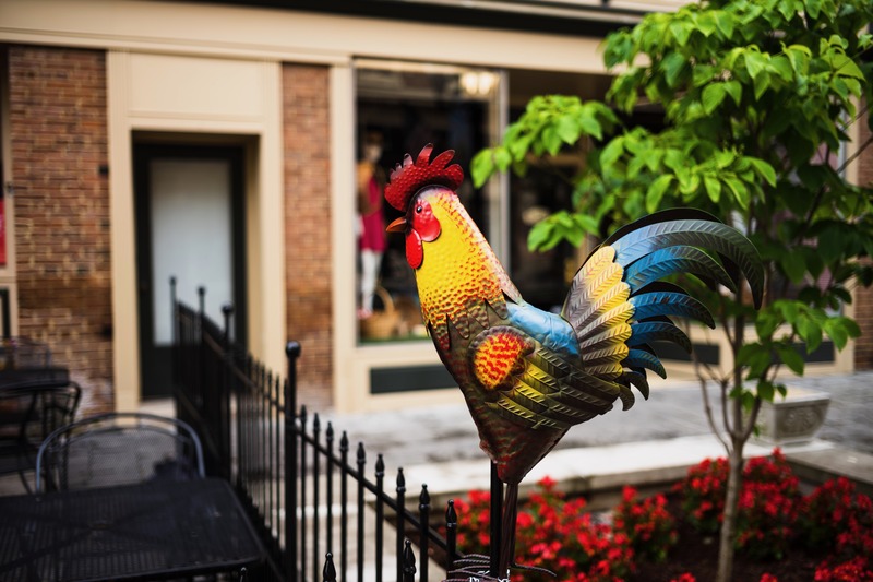 Vibrant Rooster Sculpture