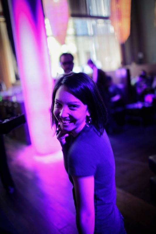 Joyful Revelry in Purple Light