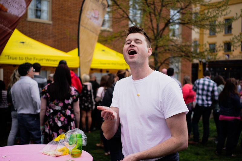 Joyful Moment at the Festival