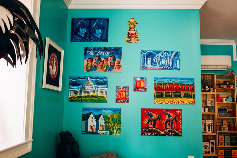 Vintage Vibes on a Teal Canvas