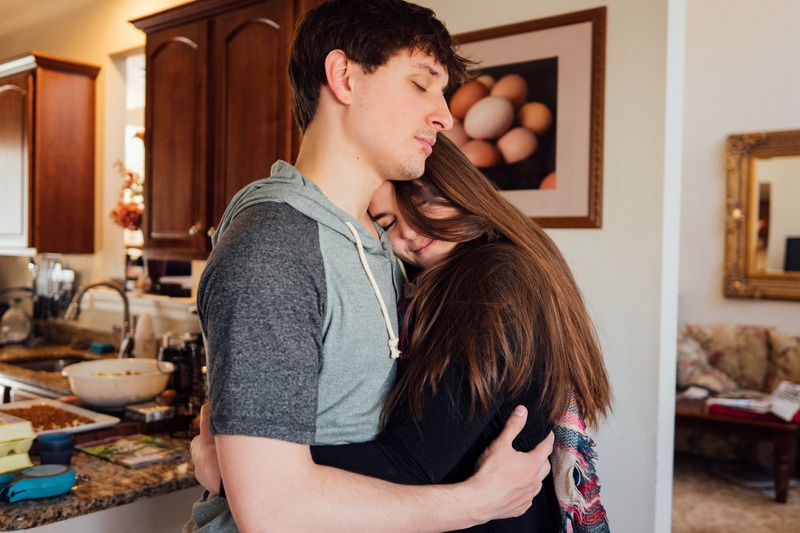 Tender Moment in the Kitchen