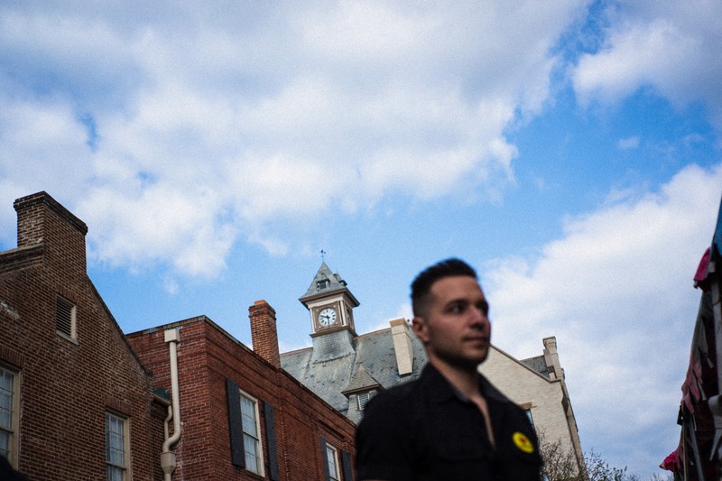 Urban Stroll Under Cloudy Skies