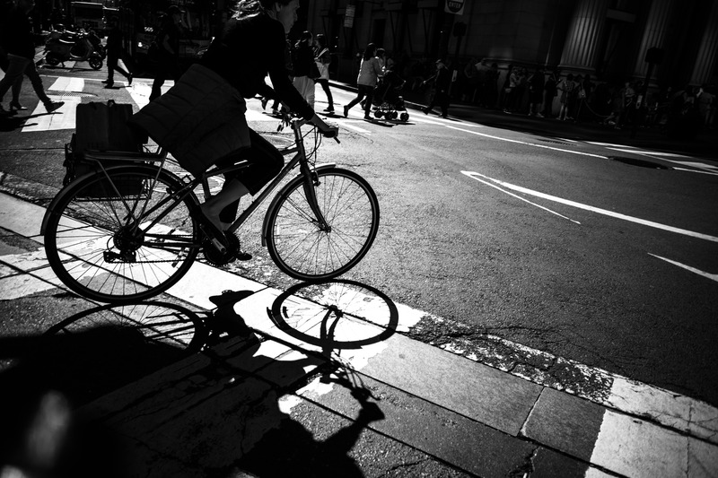 Urban Cycling in Monochrome