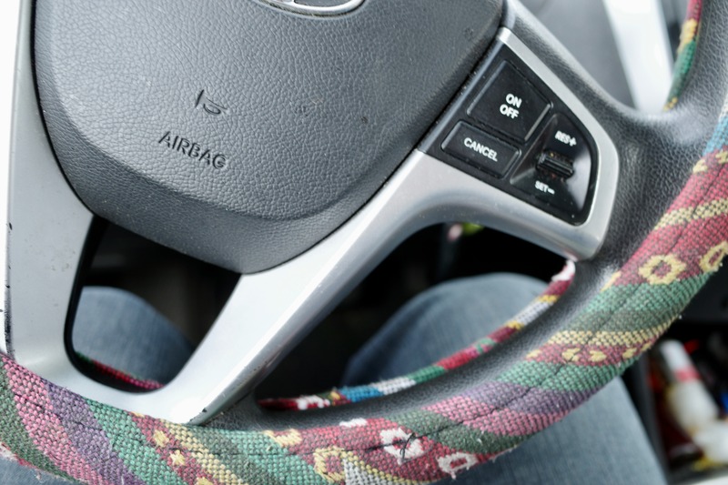 Close-Up of Driving Comfort