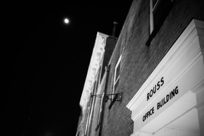 Moonlit Office Facade