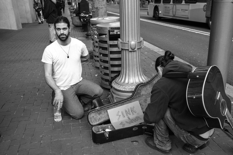 Street Musicians in Monochrome