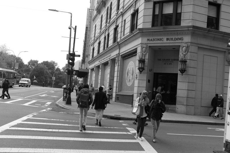 Urban Crossing in Monochrome