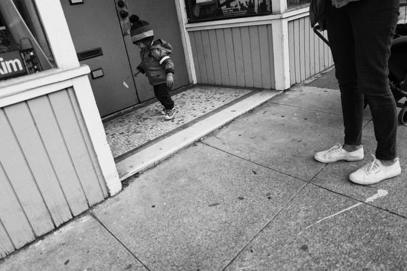 Playful Moment on the Street