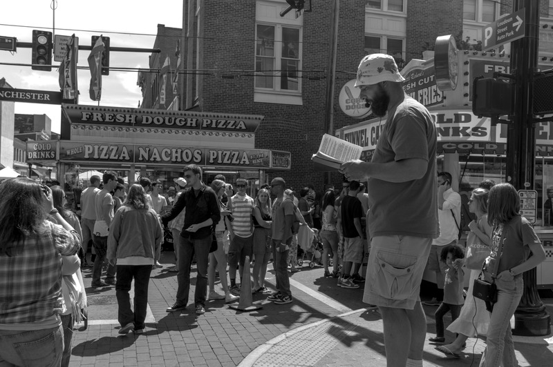 Urban Gathering in Monochrome