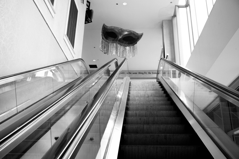 Masked Escalator Journey