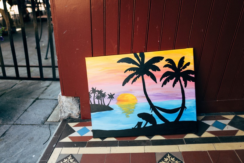 Tropical Oasis at Dusk