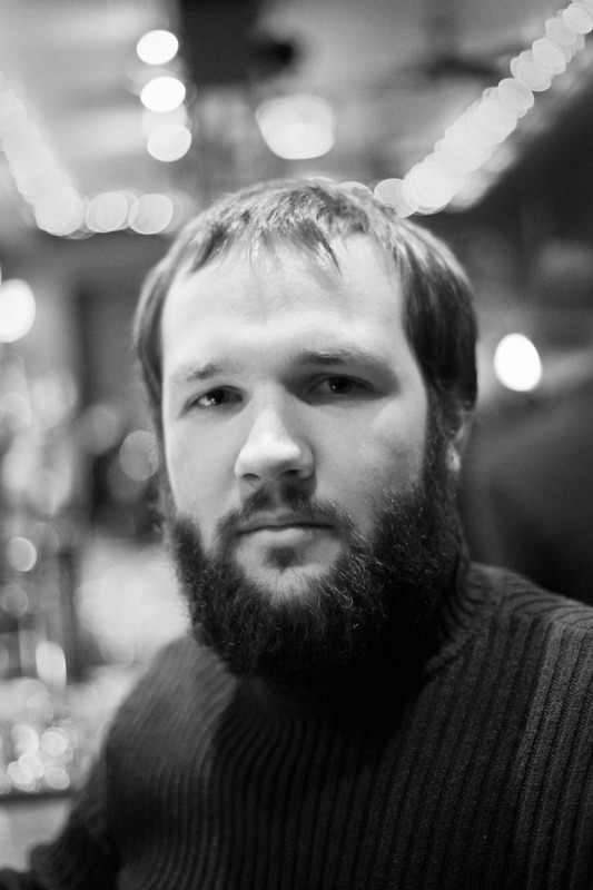 Intense Gaze in Black and White