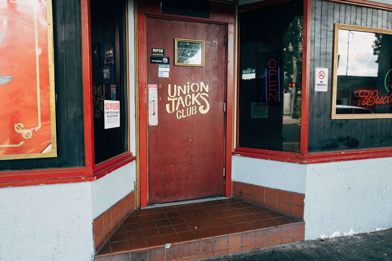 Entrance to Union Jacks Club