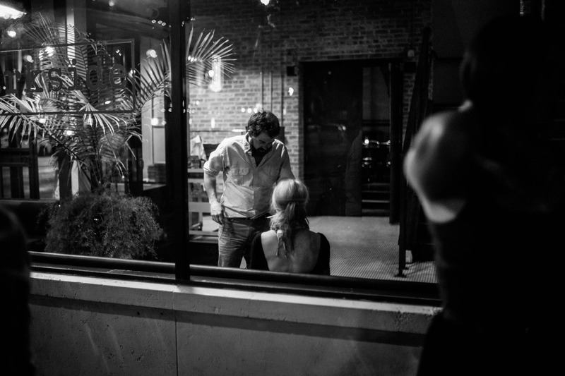 Intimate Encounter Through Glass