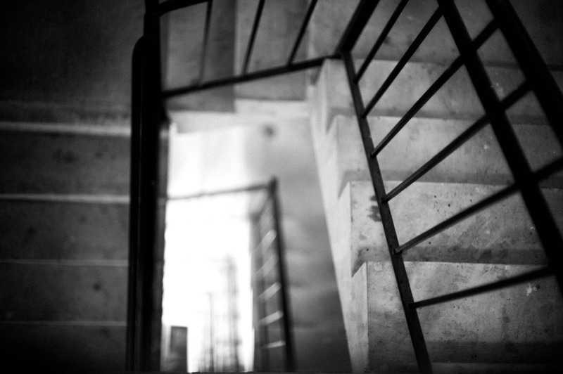 Spiral Steps in Monochrome