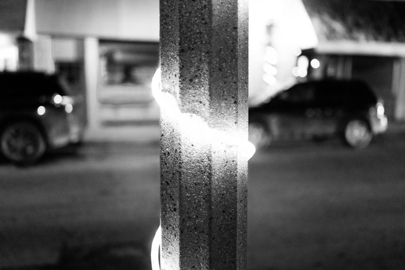 Illuminated Concrete Pillar