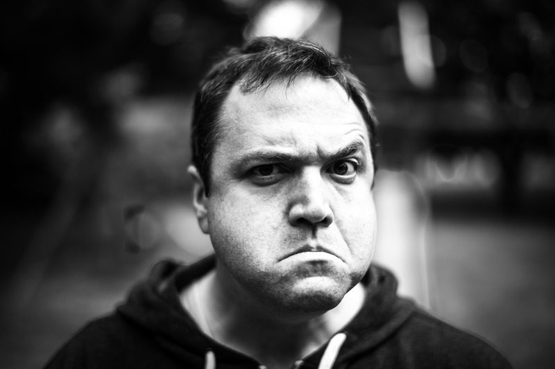 Intense Gaze in Monochrome