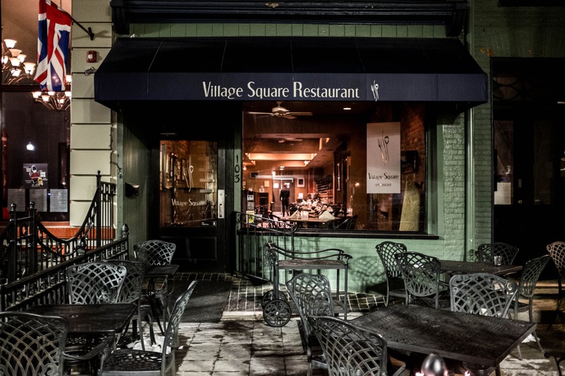 Nighttime Restaurant Charm