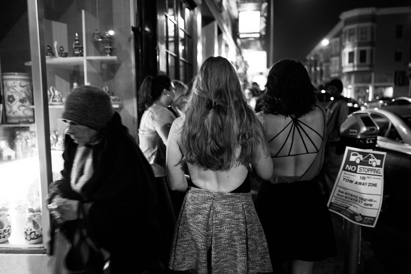 Evening Stroll in Monochrome