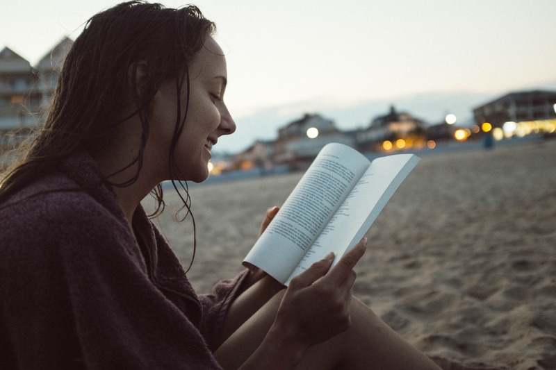 Evening Read by the Shore