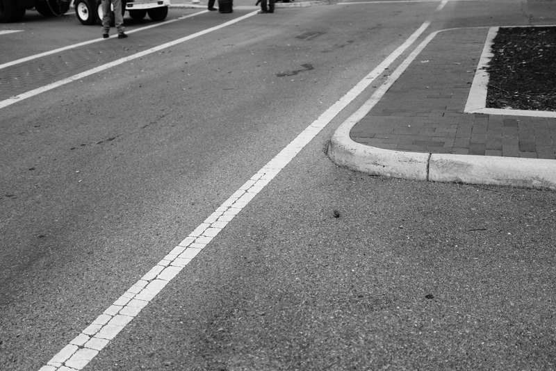 Urban Intersection in Monochrome