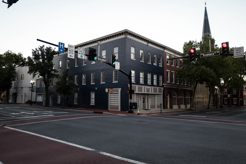 Quiet Intersection at Dusk