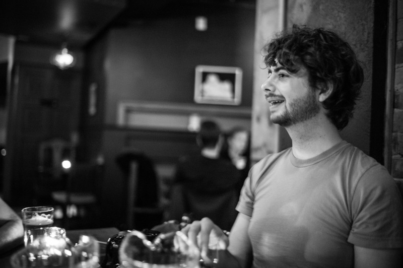 Joyful Conversation in Monochrome