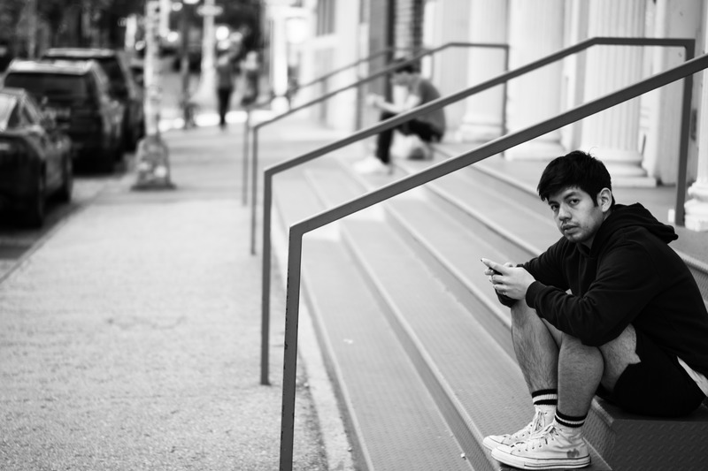 Urban Solitude in Monochrome