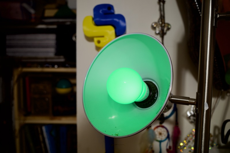 Glowing Green Lamp