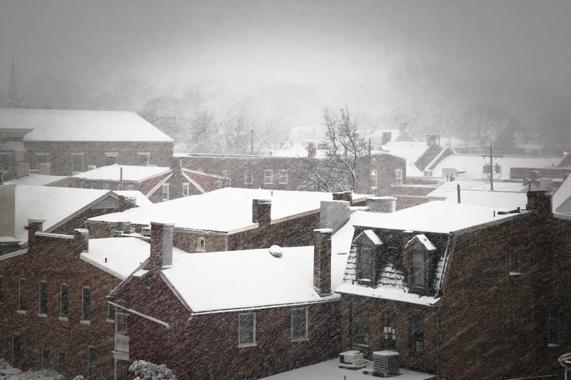 Snowy Urban Serenity
