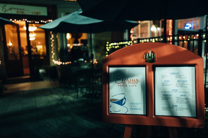 Evening at the Espresso Café